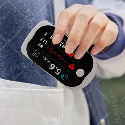 【公式ストア】💎HERMSA™ 精密多機能非侵襲医療機器（血糖値、血中酸素飽和度、血圧測定対応）【精度99.9％】🔥