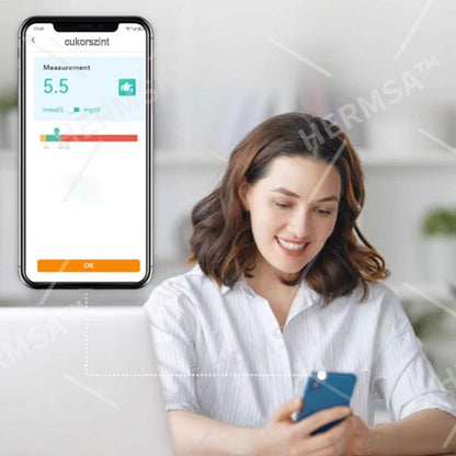【公式ストア】💎HERMSA™ 精密多機能非侵襲医療機器（血糖値、血中酸素飽和度、血圧測定対応）【精度99.9％】🔥